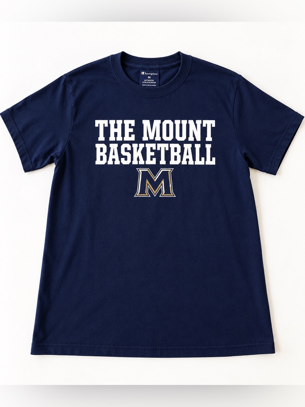 Champion Mount Saint Mary’s Basketball T-Shirt Navy Size S